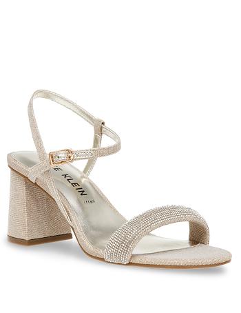 Anne Klein Adaline Kjole Sandal Høje Hæle Sølv Guld | ZDKNQ93454