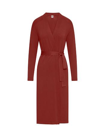 Anne Klein Belted Long Cardigan- Clearance Trøjer Rød | DKQAV88797