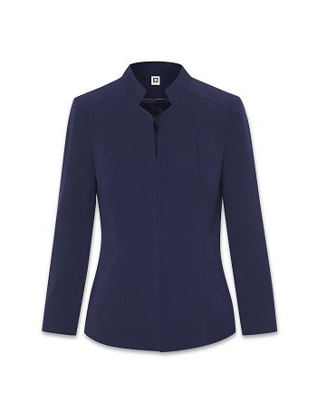 Anne Klein Cropped Stand Collar Blazere Blå | YDKVQ89736