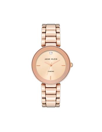 Anne Klein Diamond Dial Bracelet Watch Best Bestsellere Lyserød Guld | QDKWA96637
