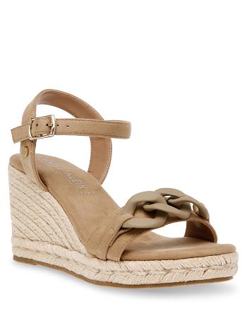 Anne Klein Melluso Kjole Wedges Sandaler Beige | DKZPD95126