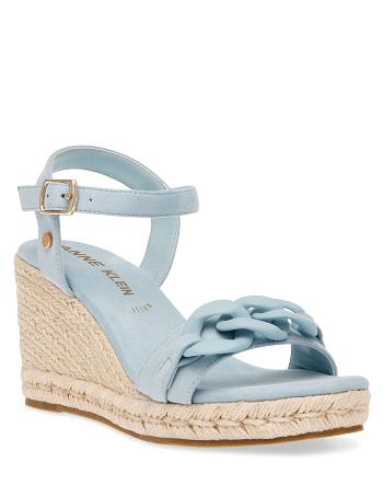 Anne Klein Melluso Kjole Wedges Sandaler Blå | MDKHR72771