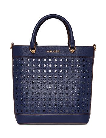 Anne Klein Mini Perforated With Pouch Muleposer Blå | YDKGT61280