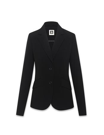 Anne Klein Notch Collar 2 Button Blazere Sort | MDKHR86936