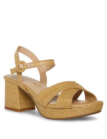 Anne Klein Peltz Kjole Sandaler Guld | QDKWA52022