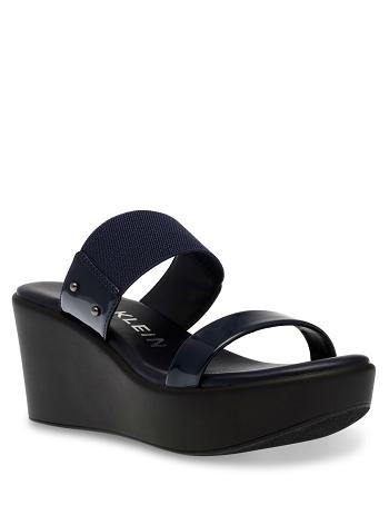 Anne Klein Pylos Platform Sandaler Mørkeblå | UDKND20998