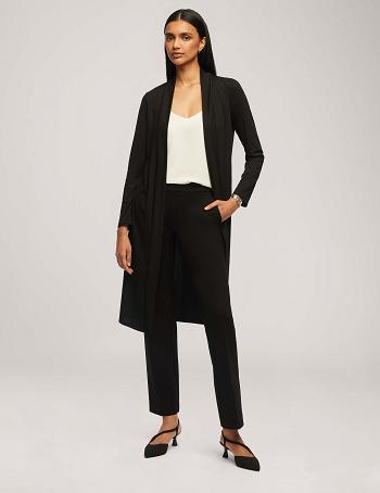 Anne Klein Rib Cardigan Trøjer Sort | DKQAV16395