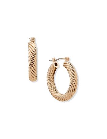 Anne Klein Spiral Hoop Gennemborede øreringe Guld | DKZDE26745