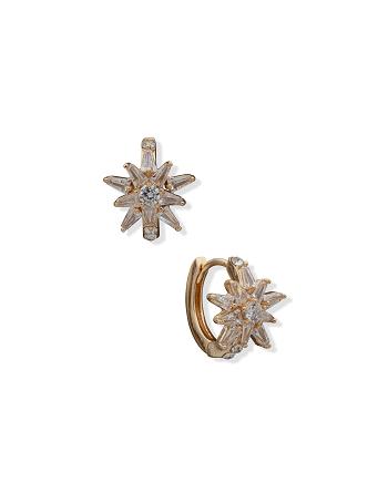 Anne Klein Starburst Hoop Gennemborede øreringe Guld | DKJKU68962