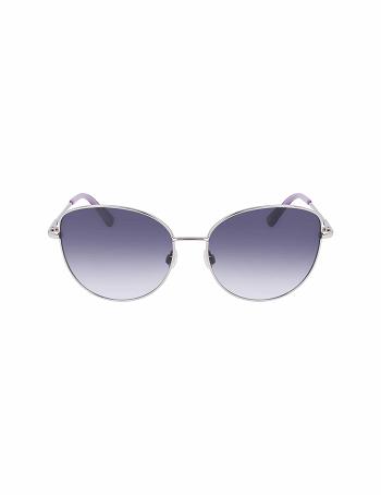 Anne Klein Trendy Sunglasses Rund Sølv | TDKWZ27603