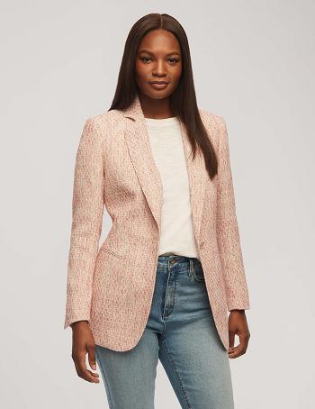 Anne Klein Tweed One Button With Notch Collar Blazere Flerfarvede | PDKQX48181