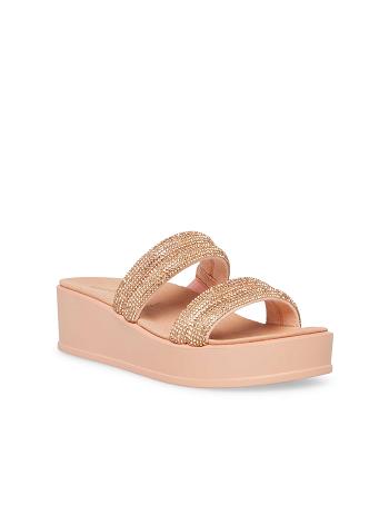 Anne Klein Vanny Platform Sandaler Lyserød Guld | YDKGT74235