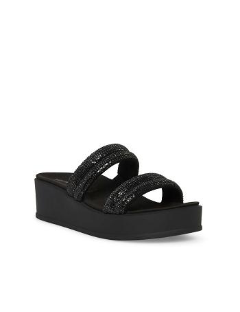 Anne Klein Vanny Platform Sandaler Sort | DKZDE38277