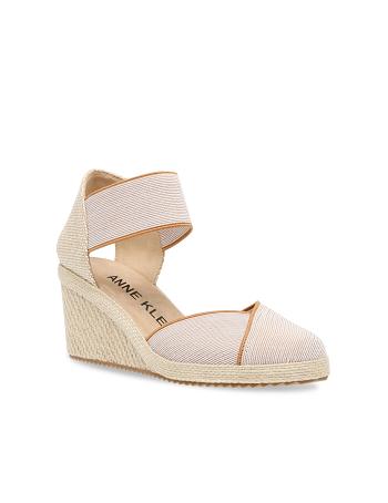 Anne Klein Zoey Round Tå Espadrillos Wedges Sandaler Beige | XDKGW10705